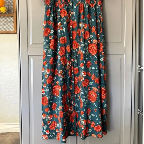 Baltic‎ Born Botega Jade Floral Midi Dress, Green Orange, L(NWOT) - Picture 6 of 15